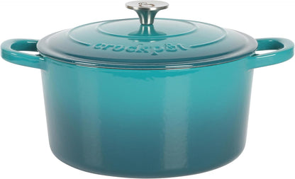 3 Quart Enameled Cast Iron Dutch Oven – Aqua - Curated Catalog L5