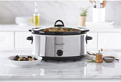 7 Quart Oval Manual Slow Cooker – Stainless Steel - Curated Catalog K8