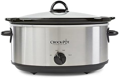 7 Quart Oval Manual Slow Cooker – Stainless Steel - Curated Catalog K8