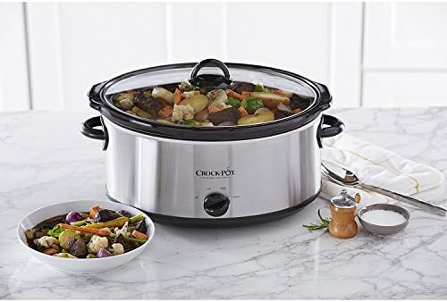 7 Quart Oval Manual Slow Cooker – Stainless Steel - Curated Catalog K8