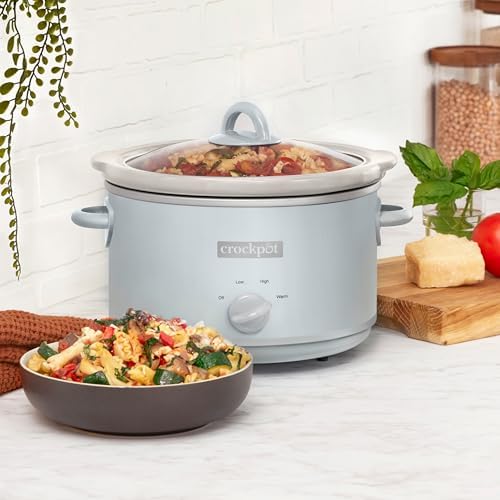 4.5 Quart Manual Slow Cooker – Macaroon Blue - Curated Catalog J0