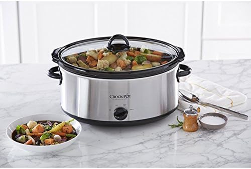 7 Quart Oval Manual Slow Cooker – Stainless Steel - Curated Catalog K8
