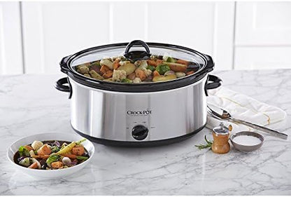7 Quart Oval Manual Slow Cooker – Stainless Steel - Curated Catalog K8