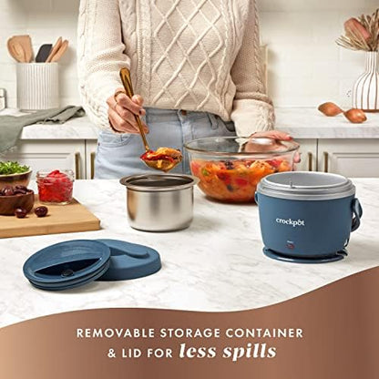 Electric Lunch Box Food Warmer 20oz – Faded Blue - Curated Catalog S0
