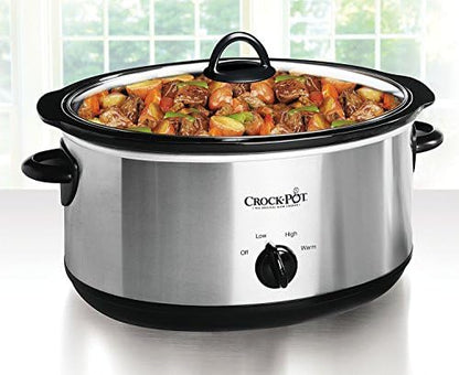 7 Quart Oval Manual Slow Cooker – Stainless Steel - Curated Catalog K8