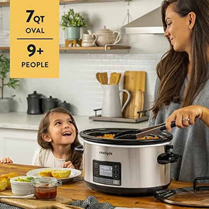 7 Quart Portable Programmable Slow Cooker with Timer - Curated Catalog H8