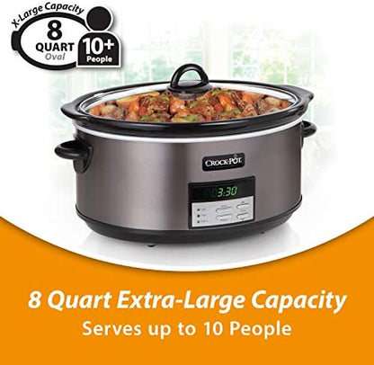 8 Quart Programmable Slow Cooker with Auto Warm - Curated Catalog M7