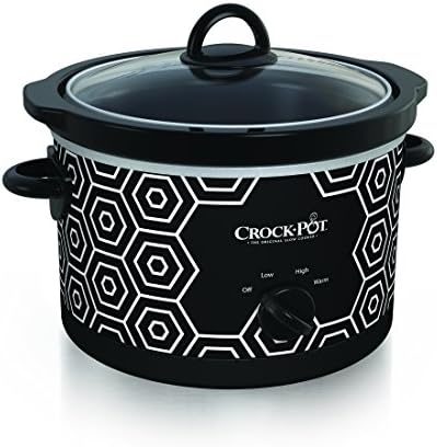 4.5 Quart Portable Slow Cooker – Black & White - Curated Catalog R9