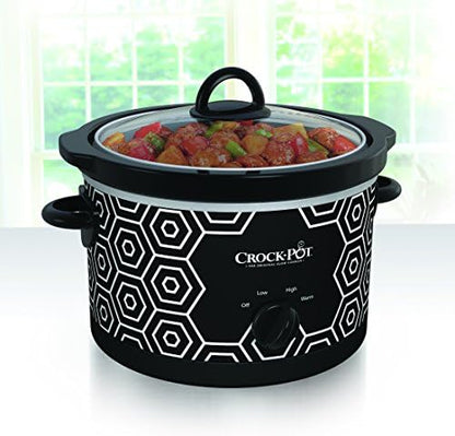 4.5 Quart Portable Slow Cooker – Black & White - Curated Catalog R9