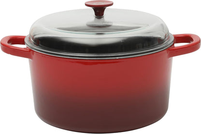 3 Quart Enameled Cast Iron Dutch Oven – Aqua - Curated Catalog L5