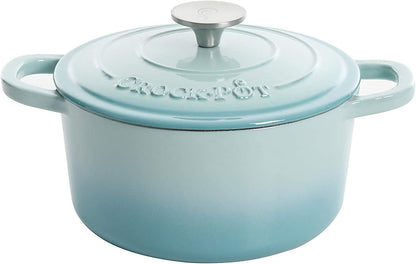3 Quart Enameled Cast Iron Dutch Oven – Aqua - Curated Catalog L5