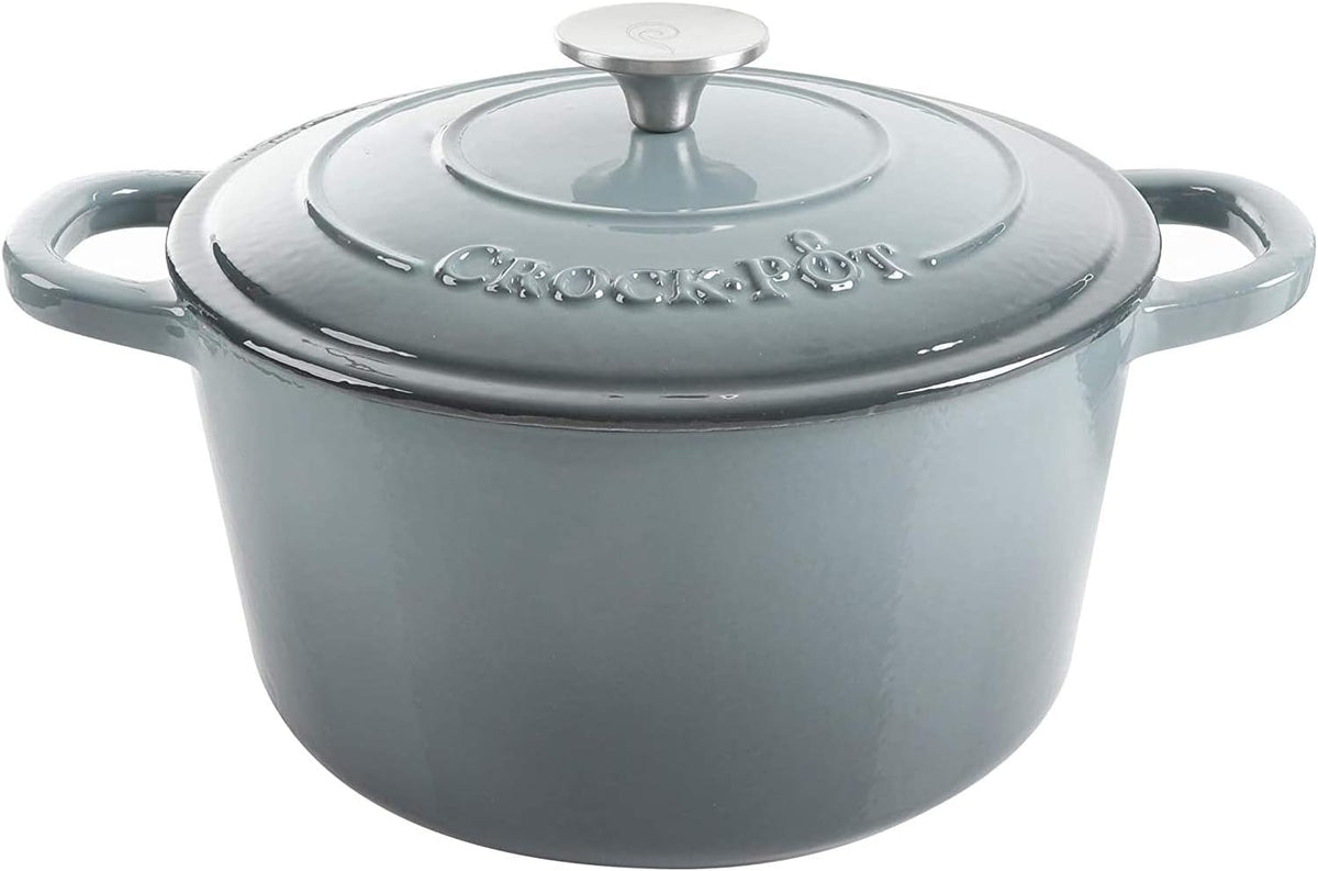 3 Quart Enameled Cast Iron Dutch Oven – Aqua - Curated Catalog L5