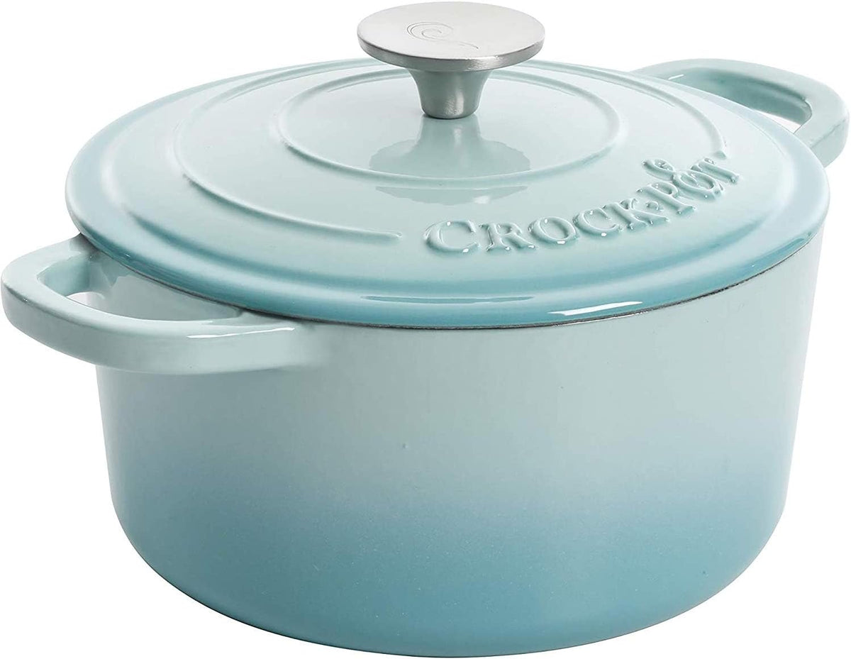 3 Quart Enameled Cast Iron Dutch Oven – Aqua - Curated Catalog B4
